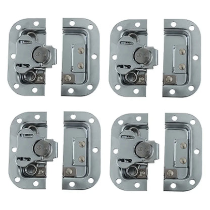 4 Sets 82*77mm Butterfly Lock Road Flight Case Tool Box Air Box Lock Luggage Butterfly Hasp Latch Hardware Fitting Padlockable