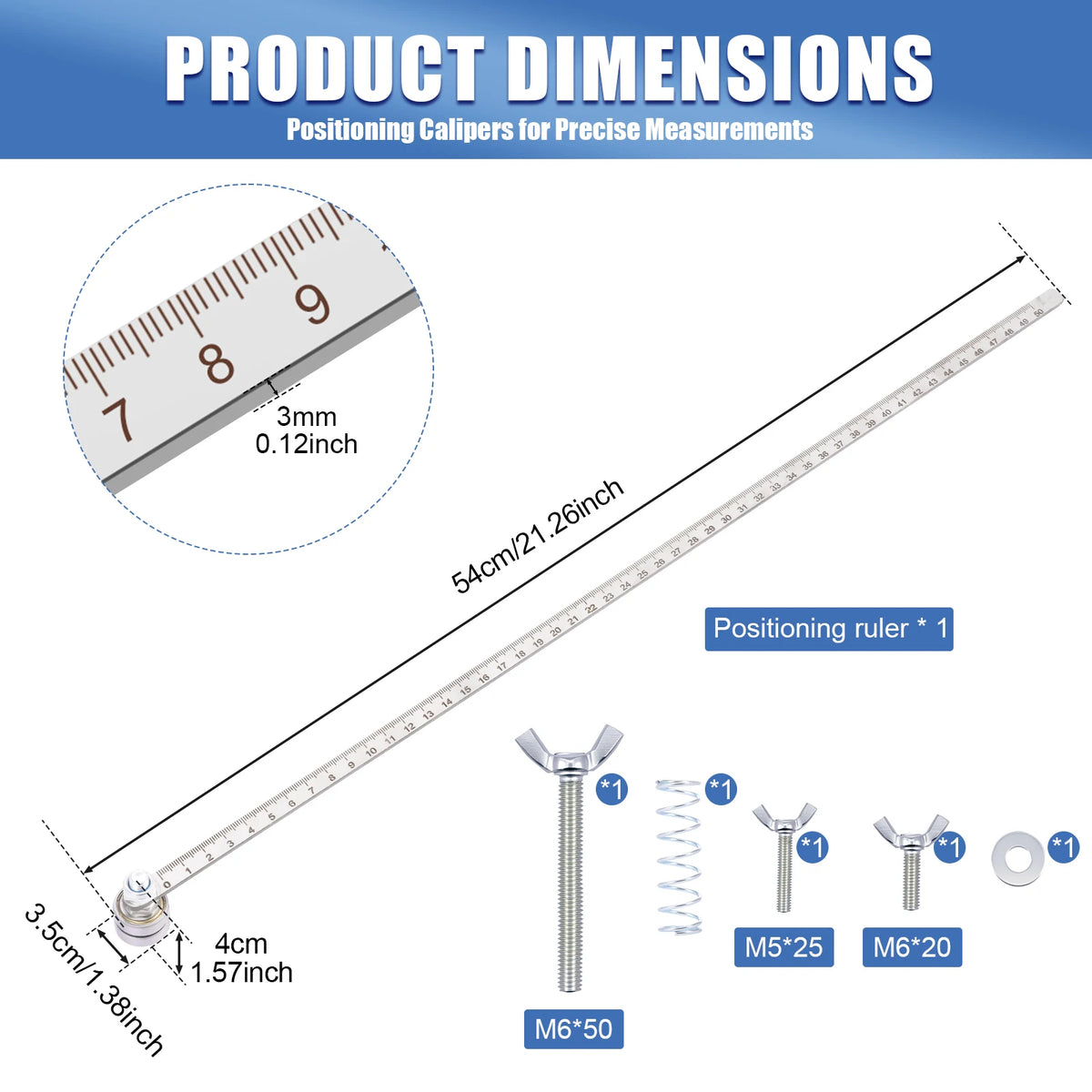 Circular Saw Guide Rail 0-50cm Stainless Steel Adjustable Straight Cut Guide Adjustable Durable for DIY, Carpentry Precision Cut