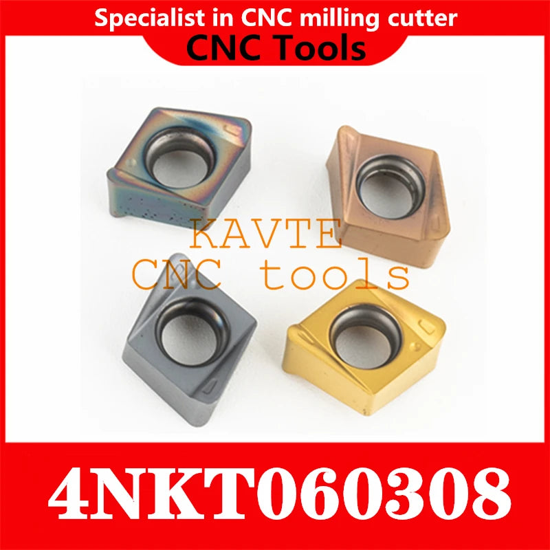 High Quality Original 4NKT060308 Carbide Inserts 4NKT Metal Fast Feed Milling Cutter Inserts 4NKT060308R M Milling Cutter Holder