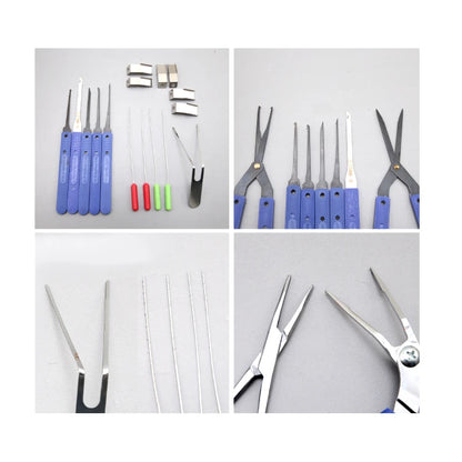 16pcs High Quality Stainless Steel KLOM Broken Key Extractor Set Hardware Tools Professional Locksmith Supplies Repair Tools