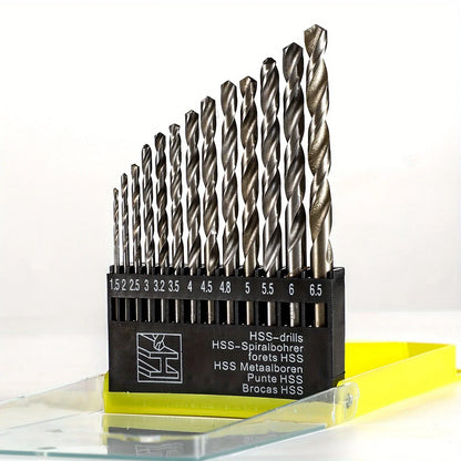 Metric M42 5% Cobalt Twist Drill Bits for Stainless Steel and Hard Metal(1.5mm-6.5mm/13pcs)
