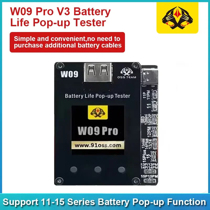 NEW OSS W09 Pro V3 Battery Tool for iPhone 11-15