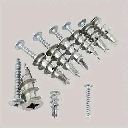25Set of Diamond Coated Board Anchors Spiral Expansion Screws，Heavy Duty Metal Wall Anchors，Spiral Expansion Tube Screw，Embedded