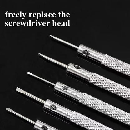 5 Pcs Precision Screwdriver Set for Watch Eyeglasses Jewelry Repair Waterproof Wear-Resistant Portable Hand Tools