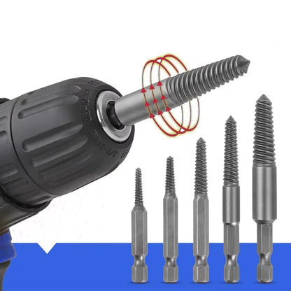 5/10pc Hex Shank Broken Head Screw Extractor Set - Electric Drill Tool Kit for Removing Stripped Screws Screwdriver Extractors