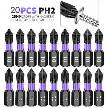 5/12Pcs Magnetic Screwdriver Bits Set Non-slip Shockproof Phillips Impact Hex Shank Alloy Steel for Power Tools