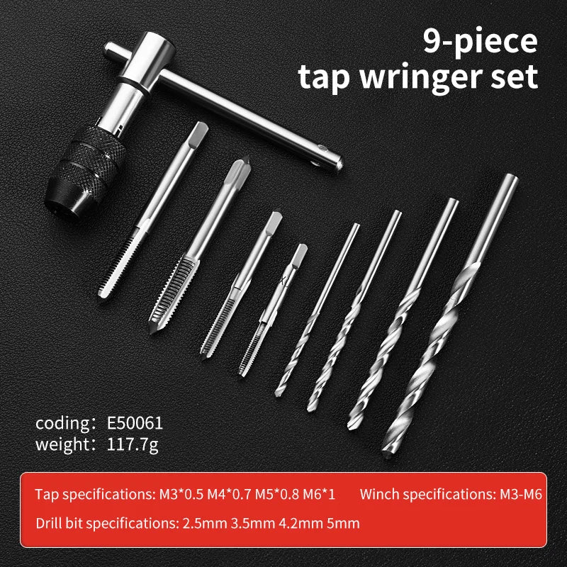 12/20/40pcs Multi-Size Portable Home Taps Slabs Tool Cases  Hardware Tool Portable Universal Combination Alloy Ste