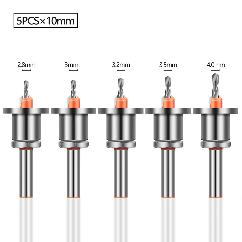 8mm Shank Countersink Drill Bit With Stop Alloy Head Taper Hole Step Drill For Wood Screw Installation Woodworking Drilling