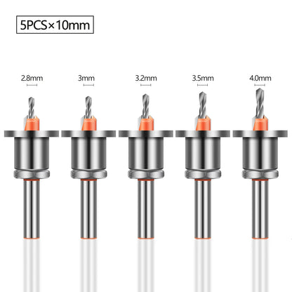8mm Shank Countersink Drill Bit With Stop Alloy Head Taper Hole Step Drill For Wood Screw Installation Woodworking Drilling