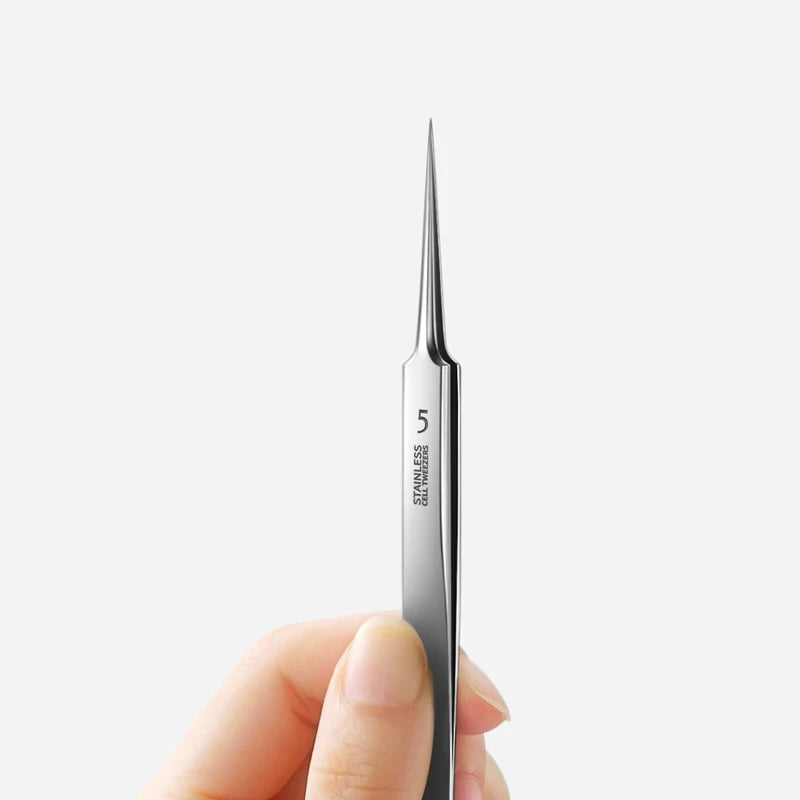 German Ultra-Fine No. 5 Cell Pimple Blackhead Tweezers Beauty Salon Scraping Closing Tool Acne Needle Artifact