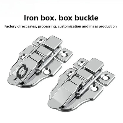 Box snap, nickel-plated iron lock snap, bag fastener, hook, wooden box and toolbox lock, fixed lock, hardware accessory