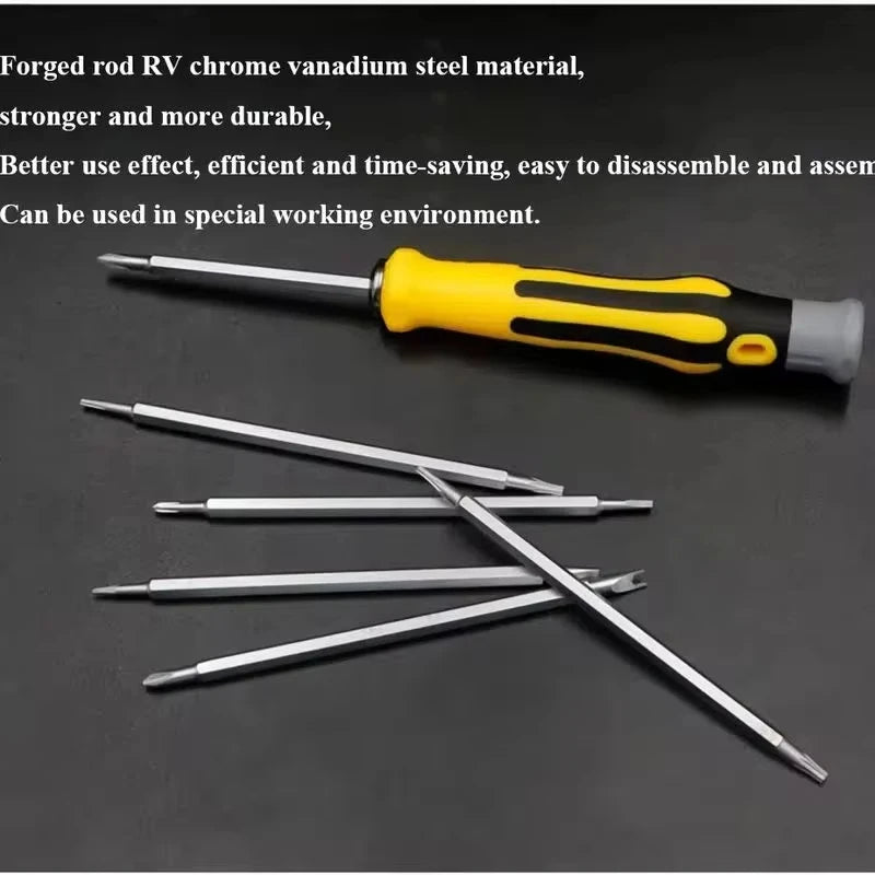 Multifunctional Screwdriver Set (6 Bits And 1 Screwdriver Handle), Precision Dual-Purpose Screwdriver Set, 12 Kinds Of Screwdriv
