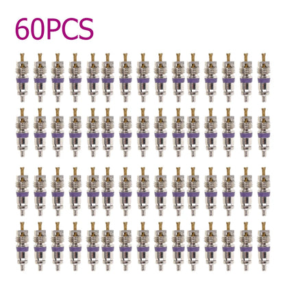 100-10pcs Copper R134a Car A/C Air Conditioning Valve Cores Automobile Universal Exterior Repair Components A/C Valve Cores