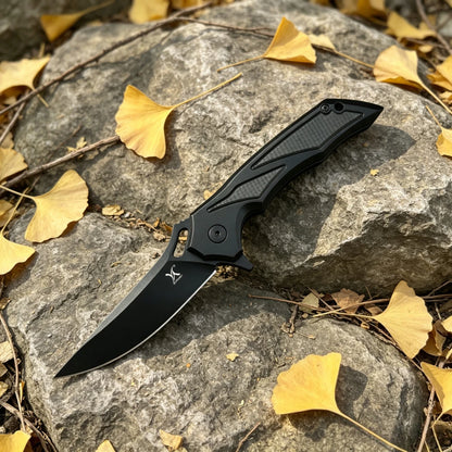 Huaao GC003 Folding Knife High Hardness Blade T6 Aluminum Inlaid Carbon Fiber Handle Jungle Exploration Wilderness Camping Outdoor Hiking Multi Functional Practical Tool