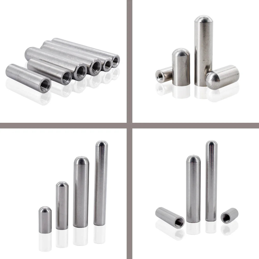 M3 M4 M5 M6 Dowel Inner Thread Screw Nut 304 Stainless Steel Single Round Head Cylindrical Pin Positioning Pin Hardware Fastener