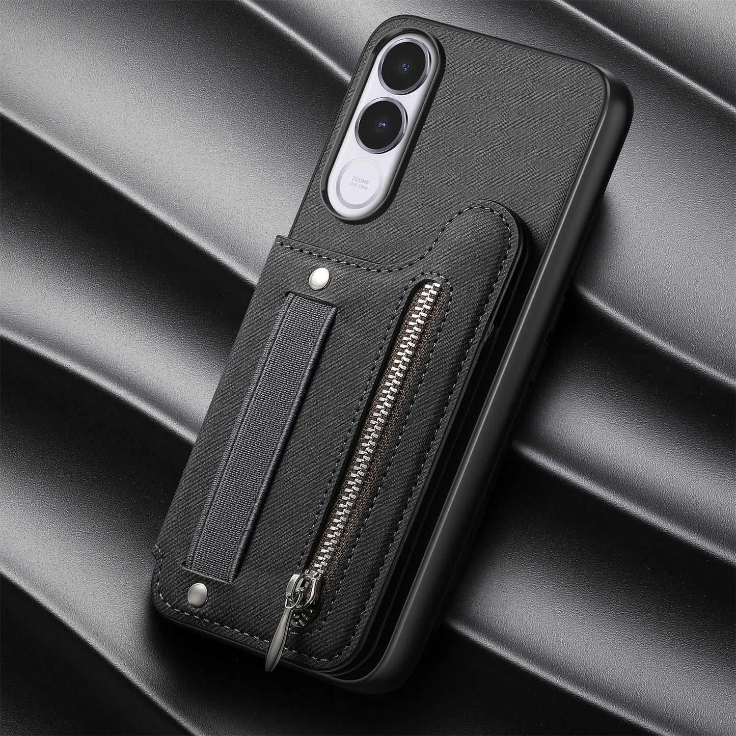 Flip Wallet Card Cover For Vivo V70 FE Leather Elasticity Wristband Magnetic Shockproof Case For Vivo V70FE Stand Phone Shell