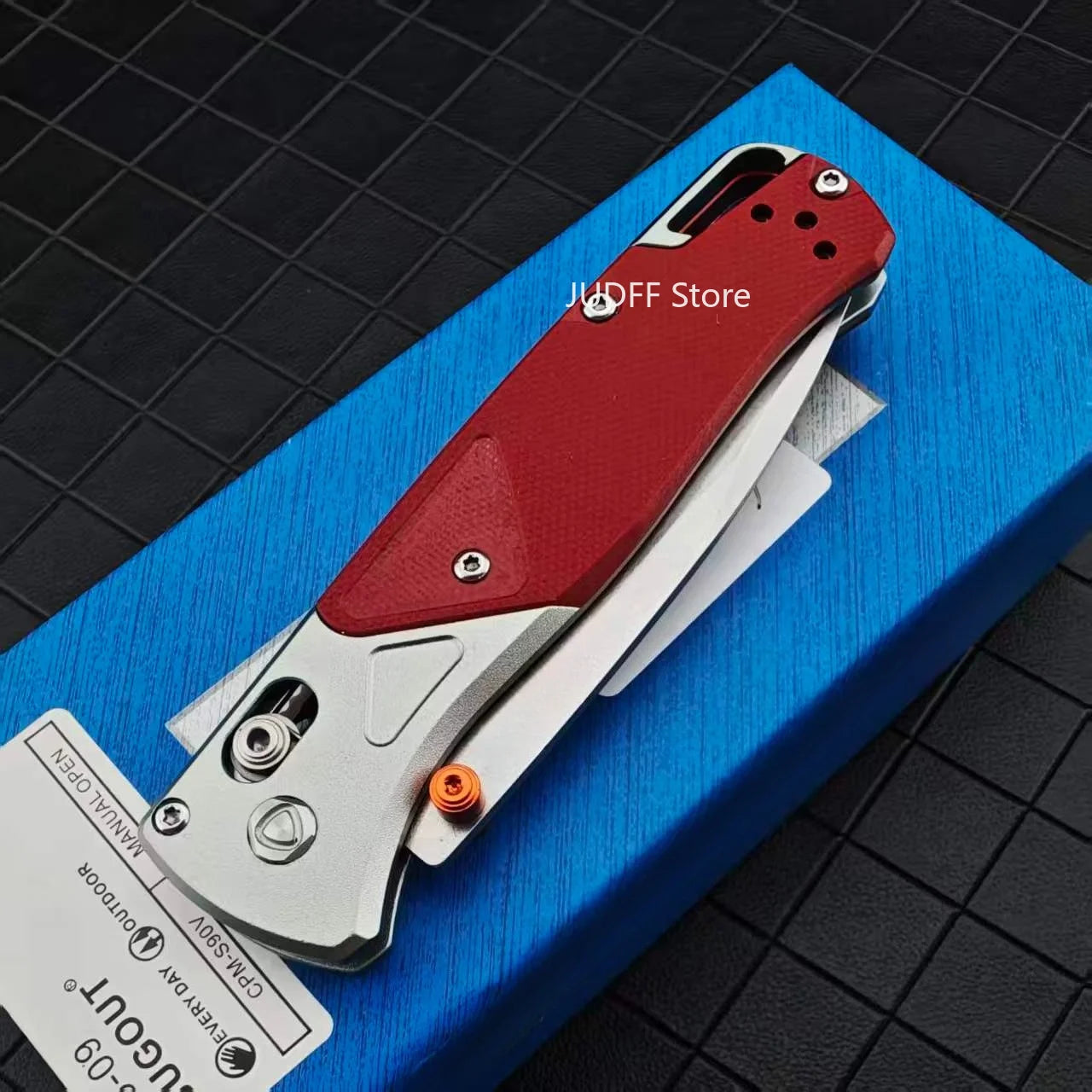 BM 535-9 Practical Foldable Pocket Cutting Knife Premium D2 Tool Steel Blade Manual Open Folding Knife For Outdoor Camping Hiking Backpacking Trips EDC Carry Tool