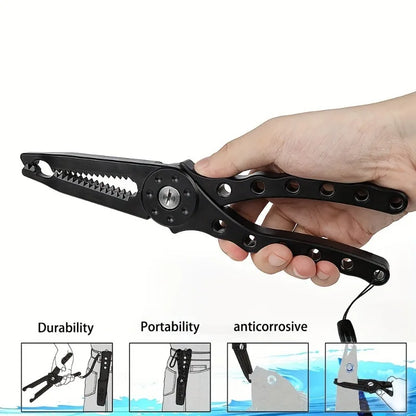 High-Index Plastic Fishing Pliers with Grip & Hook Removal Tool, Durable Catfish Gripper with Non-Slip Handle and Lanyard