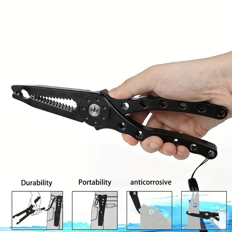 Fish Lip Clamps Fish Clamp Fishing Flat Tweezers Tackle Tool Fish Controllers Grippers Skidproof Fishing Fish Lip Pliers