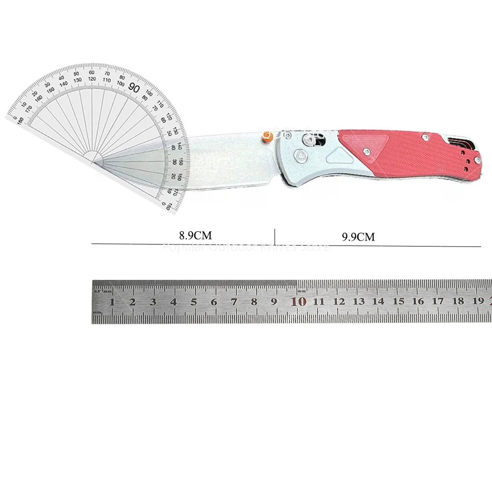 BM 535-9 Practical Foldable Pocket Cutting Knife Premium D2 Tool Steel Blade Manual Open Folding Knife For Outdoor Camping Hiking Backpacking Trips EDC Carry Tool