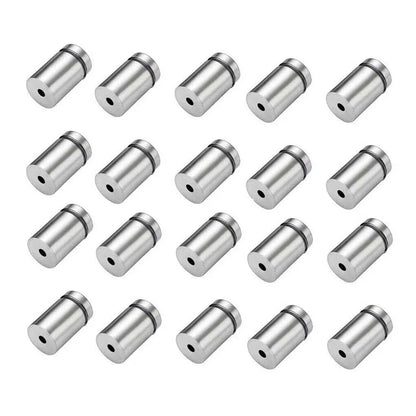 30pcs Advertising Nails 12x20/25/25mm Stainless Steel Screws for Wall Mount Glass/Acrylic Sign Standoff Fixing Screws Hardware