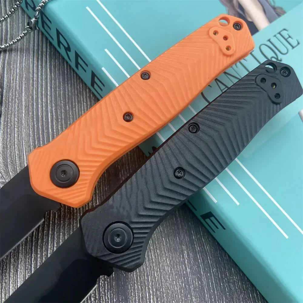 8551 Folding Knife, 3.30-inch S90V Blade, Nylon Woven Handle—EDC, Hiking, Adventure, Cutting, Multi-Purpose, Trekking Tool, Gift, Pocket Jungle Outdoor Knife