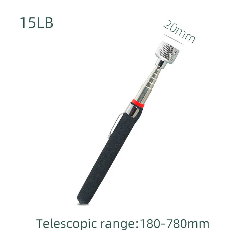 Flexible Magnetic Pickup Tool Telescopic Magnetic Pickup Tool with Pocket Clip for Picking Up Small Parts Key Screw Metal Object