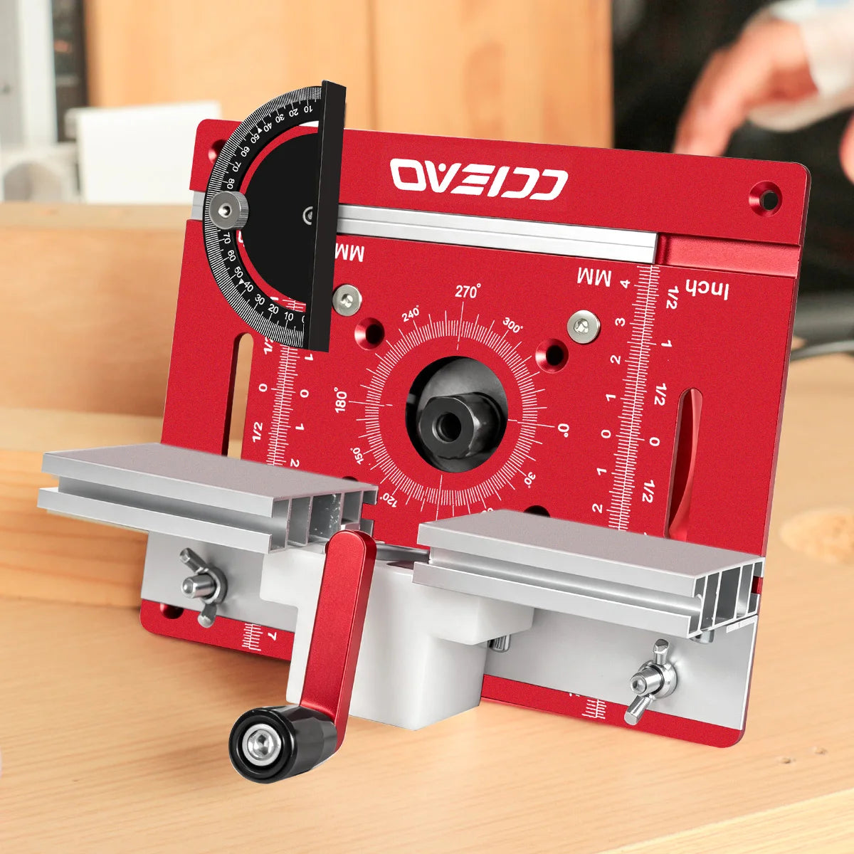 Router Insert Plate Full Kit Aluminum Router Table Base Miter Gauge Sliding Hardware Dual Scale Benchtop Wood Router Woodworking