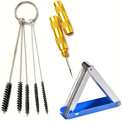 Airbrush Cleaning Pot Stand, Paint Storage Tray, Glass Reservoir Jar, Filter Cotton, and Airbrush Cleaning Tools