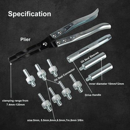 1/11pcs Oil Seal Adapter Socket Set Car Engine Camshaft Valve Stem Disassembly Repair Kit Oil Seal Clamp Pliers Auto Accessories