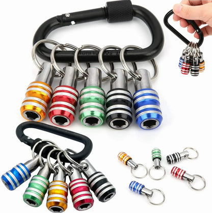 12PCS Bit Holders 1/4 Socket,Screwdriver Bit Holder for Impact Driver Drill Bit Keychain Extension Bar Quick Release Easy Change
