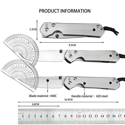 Chris Reeves Folding Knife, Outdoor Multifunctional Knife, Tactical Folding Knife Made of High Hardness Stainless Steel Knives