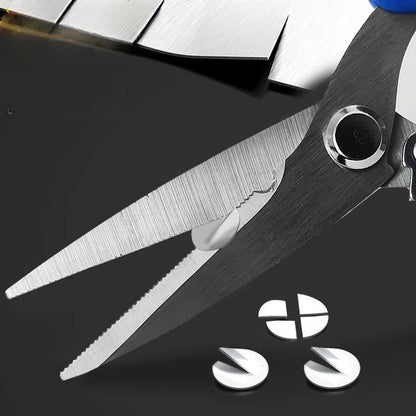 1pc Heavy-Duty Stainless Steel Scissors Precise Metal Sheet Cutting, PVC Pipe Cutting, And Industrial-Grade Shearing - Durable