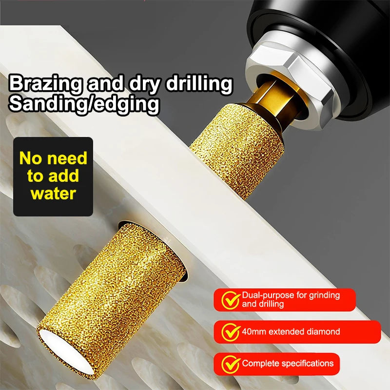 New·1/2/3/4Pcs Diamond Core Bits Dry Drilling Thread Hexagonal Shank Core For Ceramic Tile Granite Marble Grinding Heads·