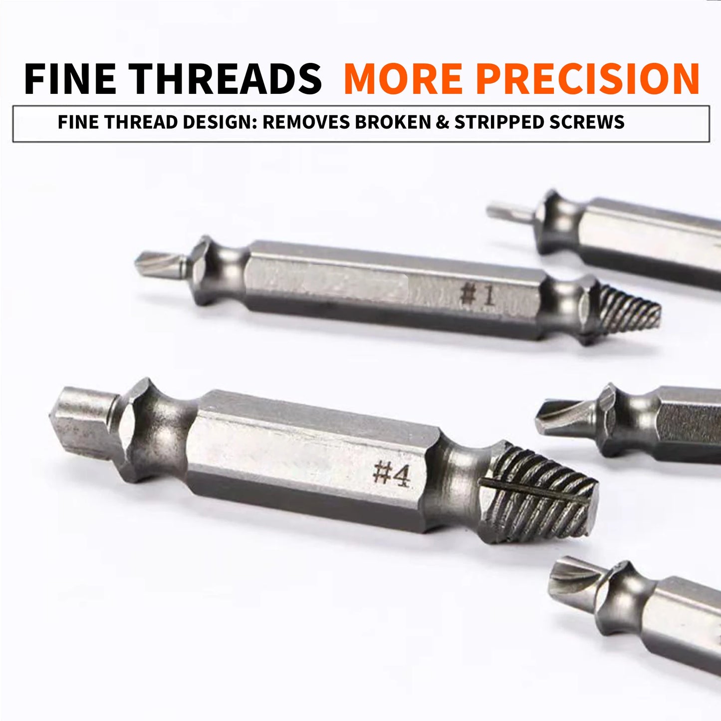 5pcs Broken Screw Extractor Set HSS Screw Extractor Drill Bit Damaged Bolt Remover Tool Kit
