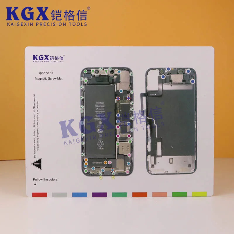 KGX Screw Storage Magnetic Pad Screw Memory Mat For iP X-15 ProMax Storage Screw Memory Positioning Maintenance Work Pad