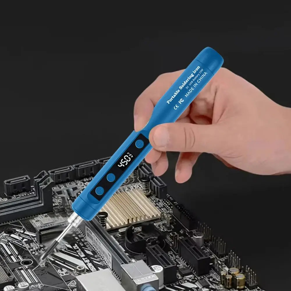 5V/15W Digital Display Soldering Iron Welding Repair Tool Cordless USB Soldering Iron Adjustable Temperature Speed Heating
