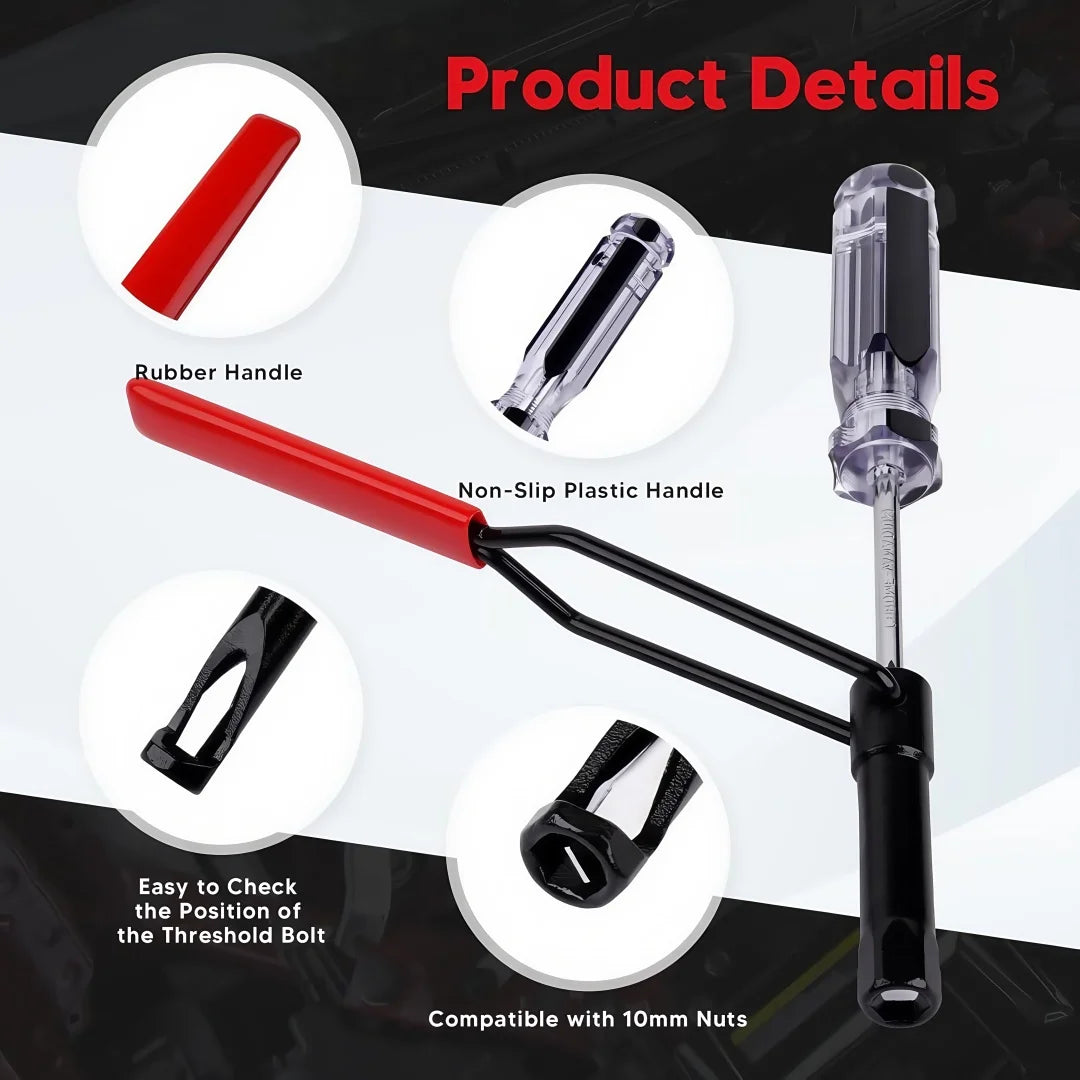 10mm Valve Adjustment Tool Jam Nut，Valve Lapping Guiding Removal Tool Compatible with Honda/Toyota/Japanese Auto Vehicle Engines