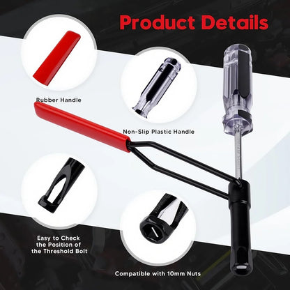 10mm Valve Adjustment Tool Jam Nut，Valve Lapping Guiding Removal Tool Compatible with Honda/Toyota/Japanese Auto Vehicle Engines