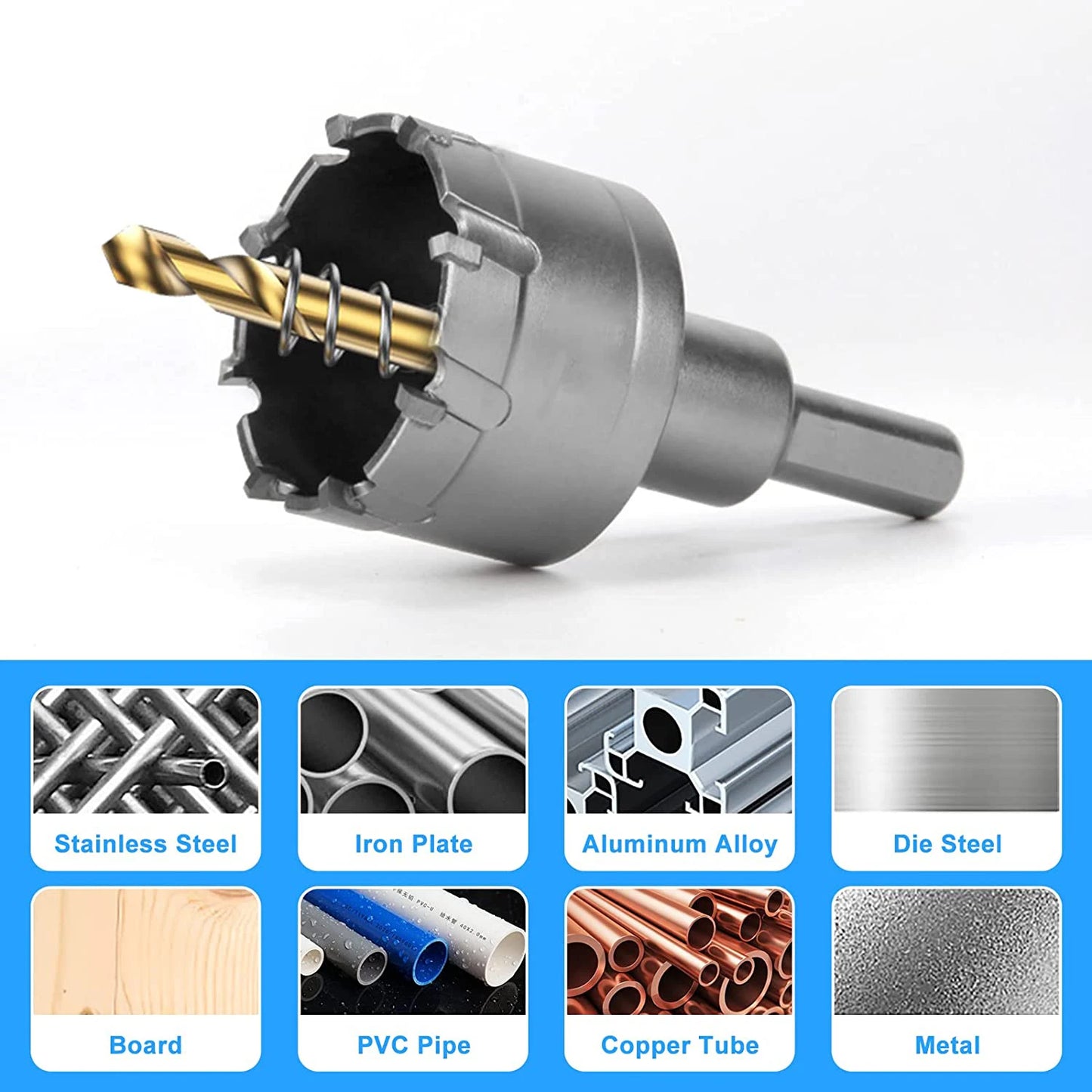 5A Carbide Tip TCT Hole Saw Drill Bit Set 12-150mm