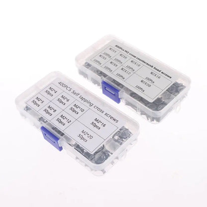 Locking Screws And Wood Screws 400/800PCS/1 Set M2 Black Self Tapping Screw Assortment Kit