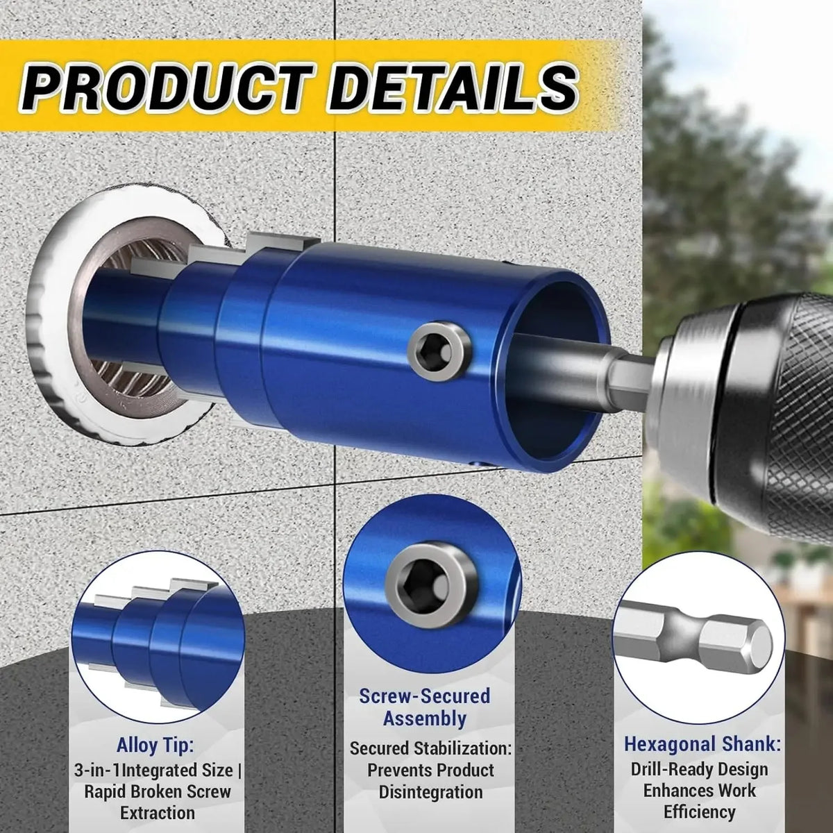 Universal Electric Drill Pipe Breaker Wire Extractor Manual Faucet Angle Valve Remover Tool 4/6 mm 1 inch Connecting Hardware