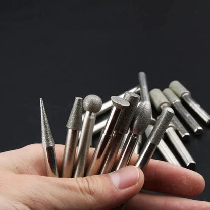 30pcs Diamond Drill Bits Set Stone Carving Rotary Tool Bits for Glass Ceramic Jewelry