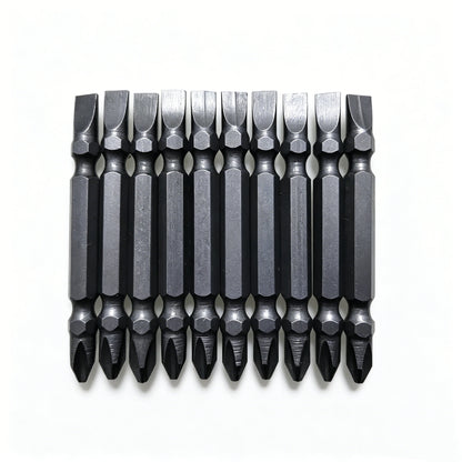 Premium S2 Alloy Steel 2-in-1 Screwdriver Bits High Hardness Strong Magnetic Cross Slotted Bit Set for Home & Car Repair