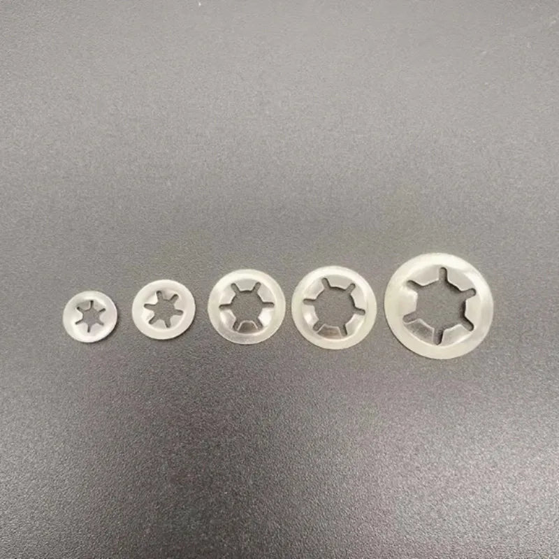 Bulk Pack 20/100pcs Stainless Steel Star Lock Plum Bearing Retaining Rings M3-M12 Sizes Flower Washer Clips for Hardware & Tools