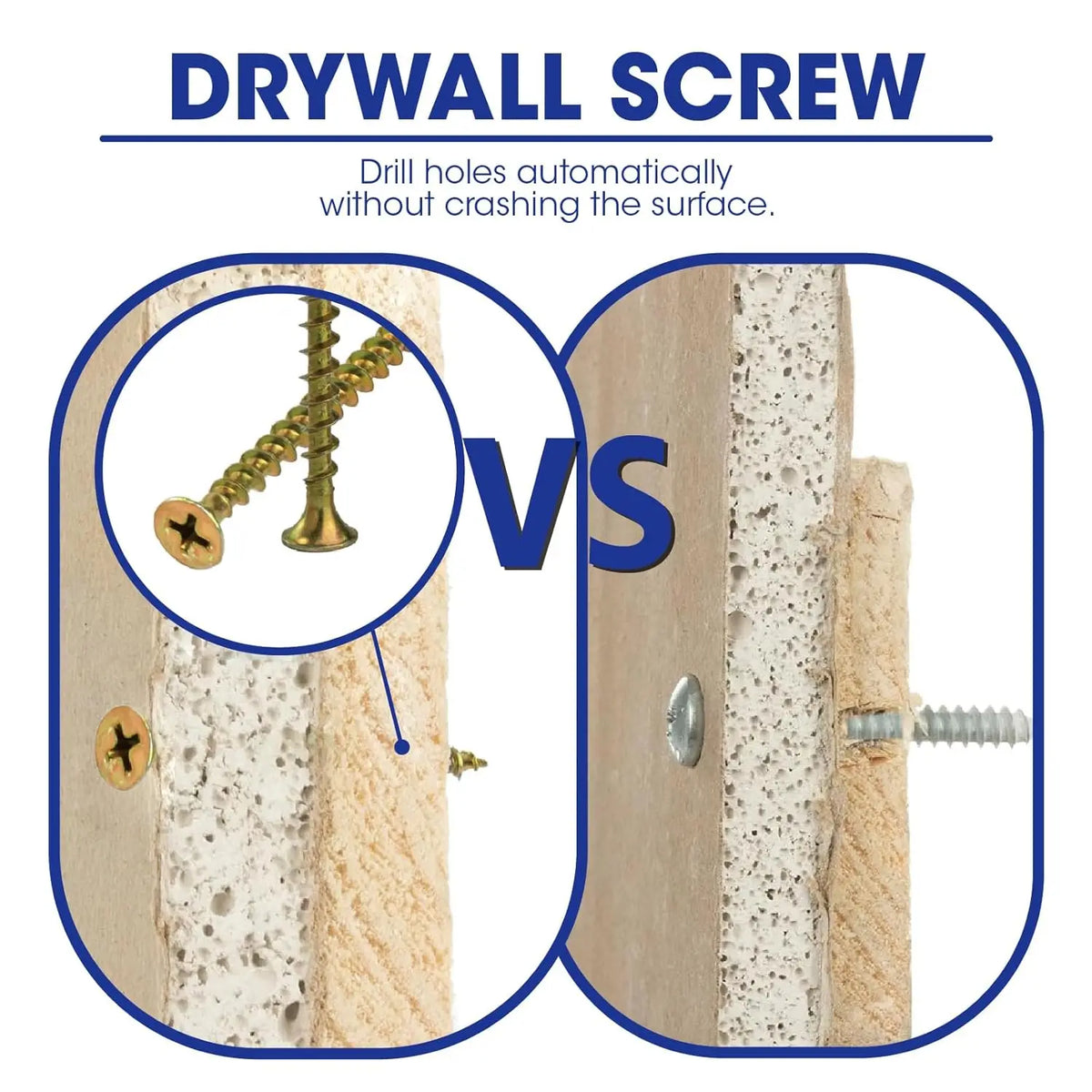 465 PCS Wood Interior Construction Screw Coarse Thread Phillips Drive Bugle Head Yellow Zinc Drywall Screw Assortment Kit