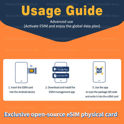 Open Source eSIM Physical Card EasyEUICC Unlimited Write Storing 30 Sets of Phone Numbers the Same as the 5ber Premium Version