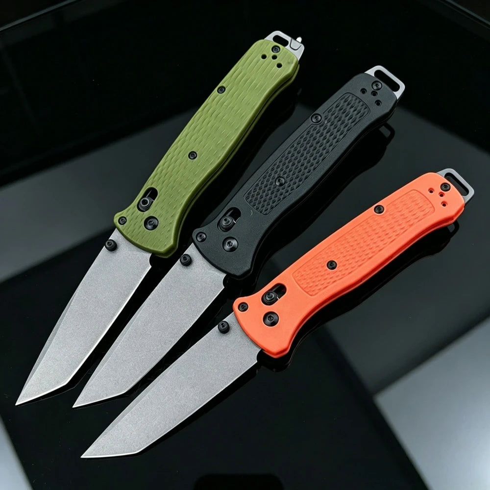 BM 537 EDC Outdoor Lightweight Folding Knife High Hardness Camping Fishing Knife Wilderness Adventure Climbing Portable Tools Backpacking Trekking Perfect Gear Nylon Fiber Handle Gift
