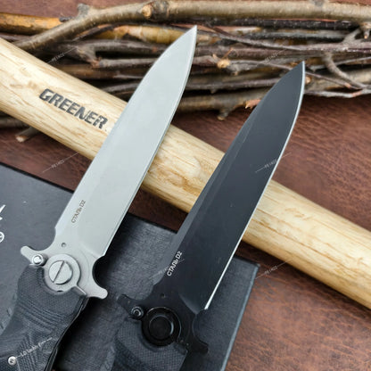 High Hardness Stainless Steel D2 Folding Knife with G10 Handle Suitable for Outdoor Camping, Hiking, Daily Emergency Carrying, Practical Cutting Knife, Fishing Knife, Exploration Series Tools, Men's Gift.