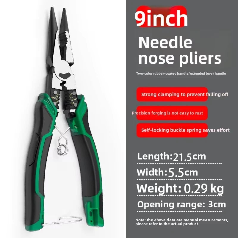 Multifunctional Heavy Duty Alloy Wire Cutters Diagonal Needle Nose Pliers Hardware Tools Universal Electrician Wire Pliers Set